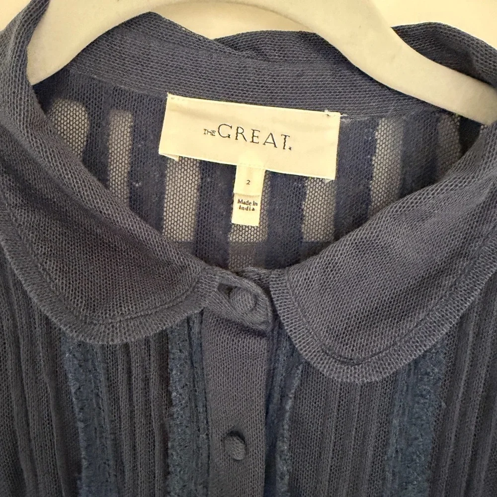 THE GREAT. Navy Long Sleeve Dress - Picture 5 of 6